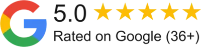 Rated 5.0 on Google from 36+ reviews